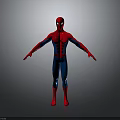 Red And Blue Spider Man Costume Figure With Arms Outstretched Pose