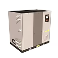 Gray And Black Industrial Equipment With Control Panel And Ventilation Grilles