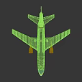 Large Dark Colored Twin Engine Aircraft With Aerodynamic Design And Detailed Exterior