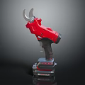 Red Cordless Electric Pruning Shear With Rechargeable Base And Garden Tool Features 3d model