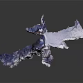 Snowy Mountain Terrain With Rocky Peak Red Tower And Snow Covered Slopes