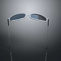 Elegant Modern Sunglasses With Silver Frame And Dark Lenses For Daily Wear