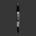 Futuristic Sci Fi Weapon With Blue Scope And Red Accents In Modern Design