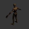 Game Movie Mummy Character With Bandaged Body And Ancient Egyptian Features