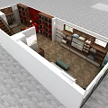 Elegant Home Furnishing Showroom Interior With Decorative Cabinet And Furniture