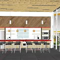 Casual bar in pantry 3d model