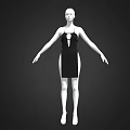 Black Sleeveless Dress With Cut Out Design On White Mannequin