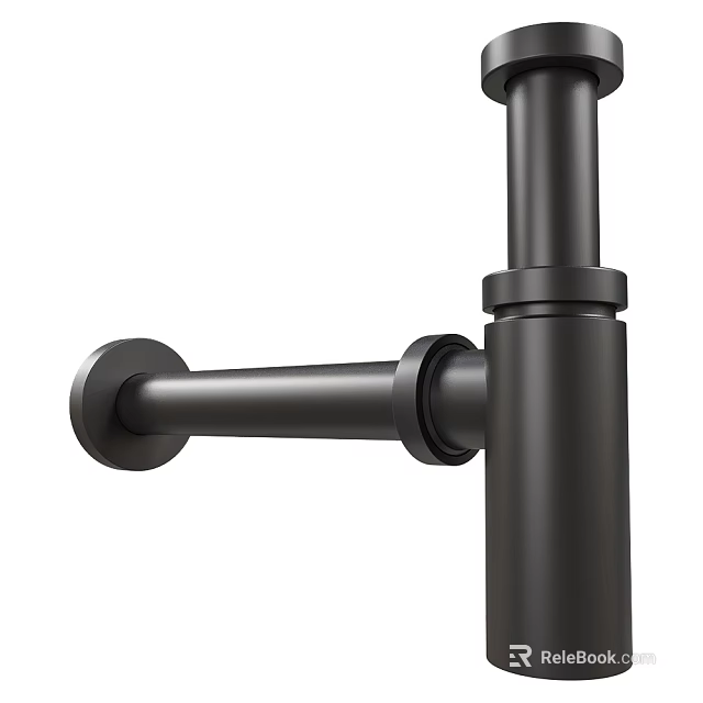 Modern Matte Black Faucet With Single Handle Design And Metal Construction Finish 3d model 