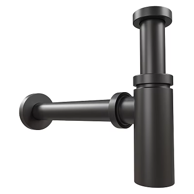Modern Matte Black Faucet With Single Handle Design And Metal Construction Finish 3d model