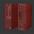 Desktop Computer Towers With Modern Design Multiple Ports And Ventilation Grills 3d model