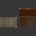 Open Brown Wooden And Light Gray Textured Boxes With Metal Latches