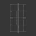 3D Industrial Structural Framework Model With Cross Beams And Vertical Supports
