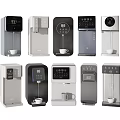 Various Modern Water Dispensers As Daily Use Electrical Appliances With Digital Displays And Sleek Design