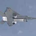 Advanced Fighter Jet Flying Through Clouds With Sleek Design And Cockpit View 3d model