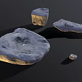 Cartoon Stone Stone Stone Block Rock Boulder Reef 3d model