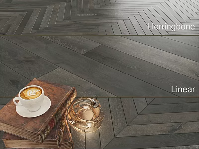 Wooden Flooring Design Featuring Herringbone And Linear Patterns For Interior Spaces 3d model