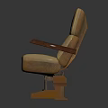 Airplane Interior Comfortable Seat Design With Beige Upholstery And Armrests