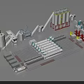 Industrial Factory With Advanced Manufacturing Equipment Production Line And Storage Tanks