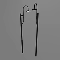 Modern Outdoor Lights with Black Pole Design for Garden and Pathway