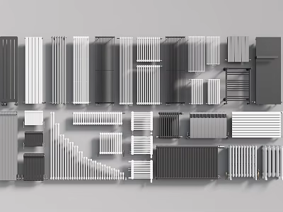 Stylish Modern Radiators With Various Designs And Home Heating Solutions 3d model