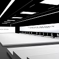 Fashion Runway Show with Modern Lighting White Seats and Design Backdrops