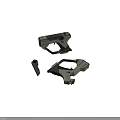 Disassembled WASP Pistol Weapon With Detailed Mechanical Parts And Components