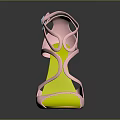 Pink Strappy High Heels With Purple Heel And Yellow Sole Modern Style