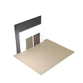 Black Modern Double Doors With Smooth Surface And Metal Handles For Wardrobe