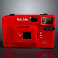 Red Halina 260 Computer Webcam With Flash On Off Function And Red Black Design 3d model