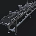 Industrial Conveyor System With Metal Frame For Material Handling In Production Line