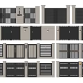 Various Modern Gate Designs With Black Metal Panels White Frames And Grid Patterns