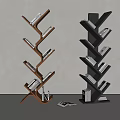 Minotti Bookshelf Book Storage Rack 3d model