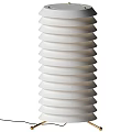 Sleek White Table Lamp With Modern Spiral Stacked Ring Design 3d model