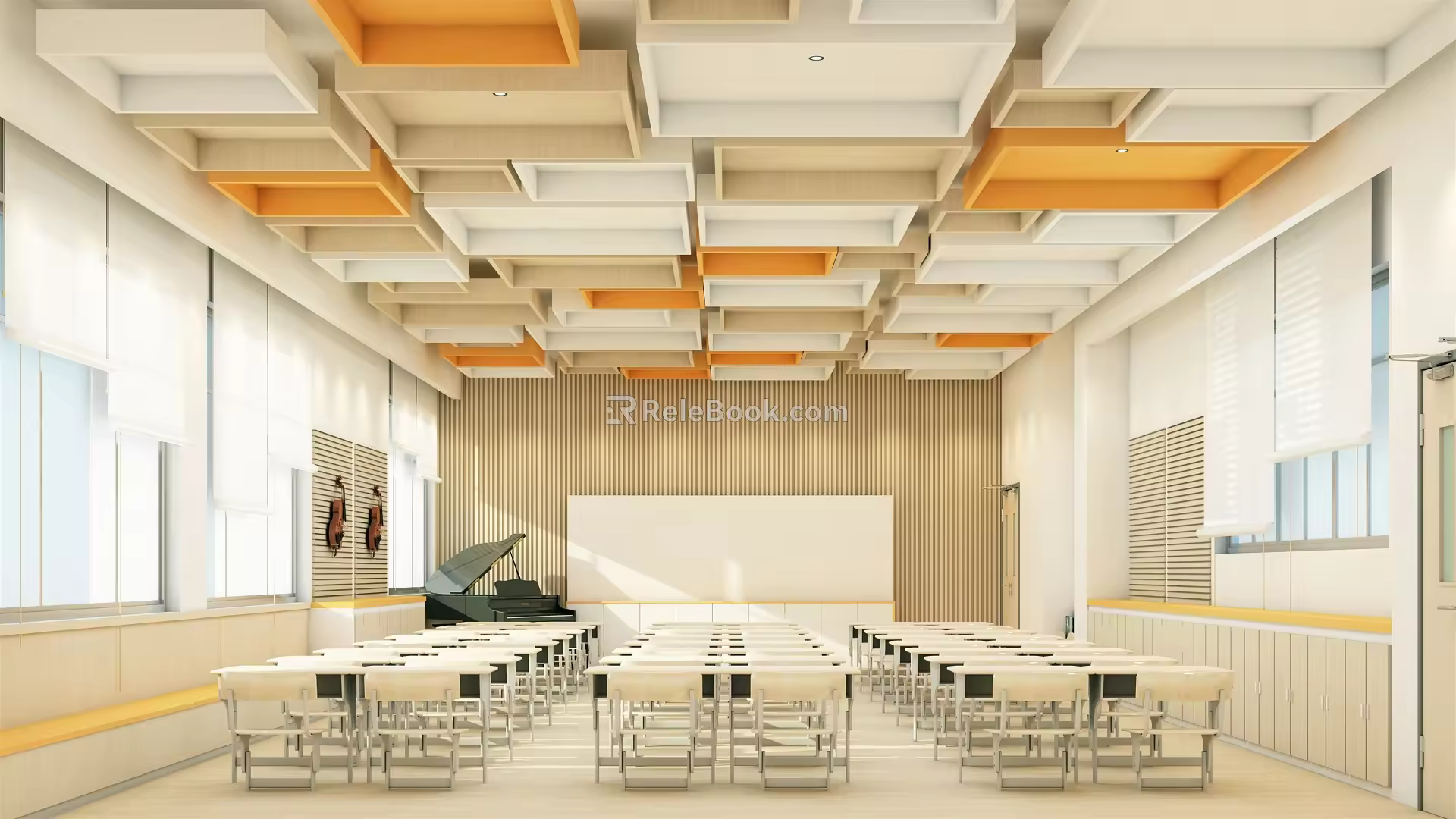 Modern Classroom Vocal Music Classroom 3d model