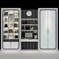 Modern Bookcase With Multi Layer Storage Shelves Books Decorative Items And Display Space 3d model