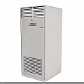 Standing White Air Conditioner Fan With Grille Design And Control Panel