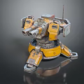 Turret Turntable Railgun Sci-fi Tower Defense Game Tower Defense Sci-fi Turret Game Turret Game Battery 3d model