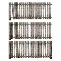 Rustic Wooden Slat Fence With Natural Texture For Garden Decoration