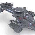 Futuristic Sci Fi Spacecraft With Advanced Design 3d model