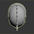 3D Rendered Medieval Warrior Weapon Helmet With Silver Spikes And Visor Holes