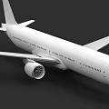 Modern White Passenger Plane With Large Wings Engine And Landing Gear
