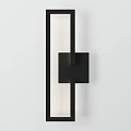 Modern Wall Sconce With Black Frame And White Luminous Panel Sleek Minimalist Design 3d model