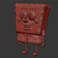 SpongeBob SquarePants Yellow Square Cartoon Character With Big Blue Eyes And Smiling Expression