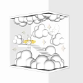 Modern Gypsum Wall Lamp Clouds Rabbit 3d model