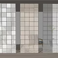 Modern partition glass brick partition 3d model