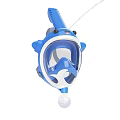 Blue Dolphin Shaped Snorkel Mask With Transparent Face Cover And Float Ball 3d model