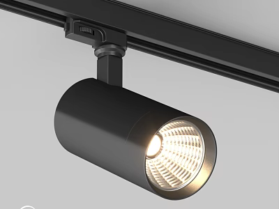 Modern Black Track Spotlight With Adjustable Design For Home Ceiling Lighting 3d model