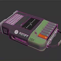 Portable Electronic Device With Gray Green Design Buttons And Connection Ports
