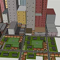 Petersbuilt Co Industrial Area With Colorful High Rise And Low Blue Roof Buildings