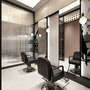 Modern Barber Shop 3d model